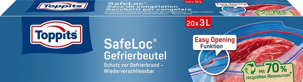 TOPPITS Safeloc Beutel<br>20 Stück, 3l 27x24cm