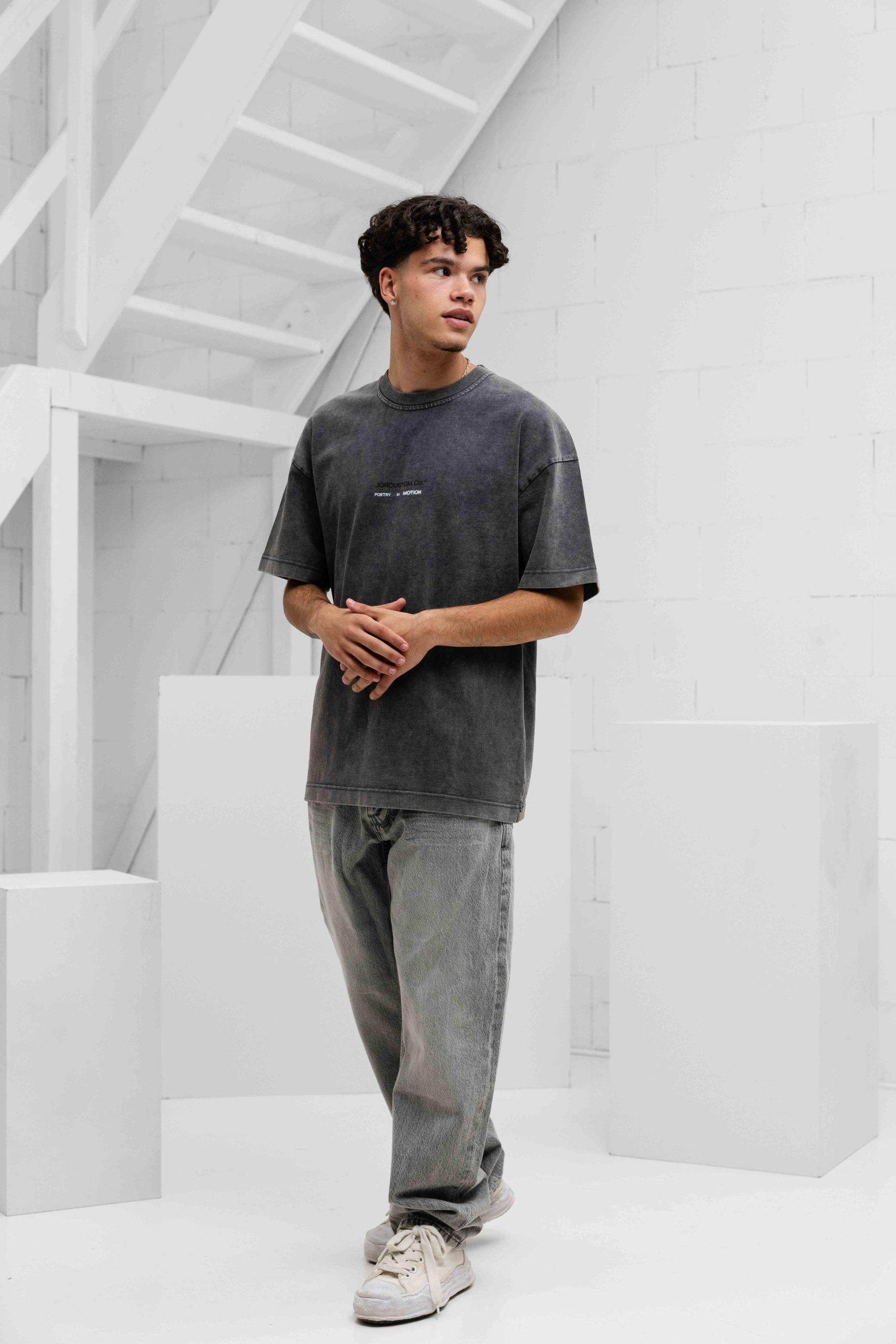 Jorcustom Poetry In Motion Loose Fit T-Shirt Heren Donkergrijs