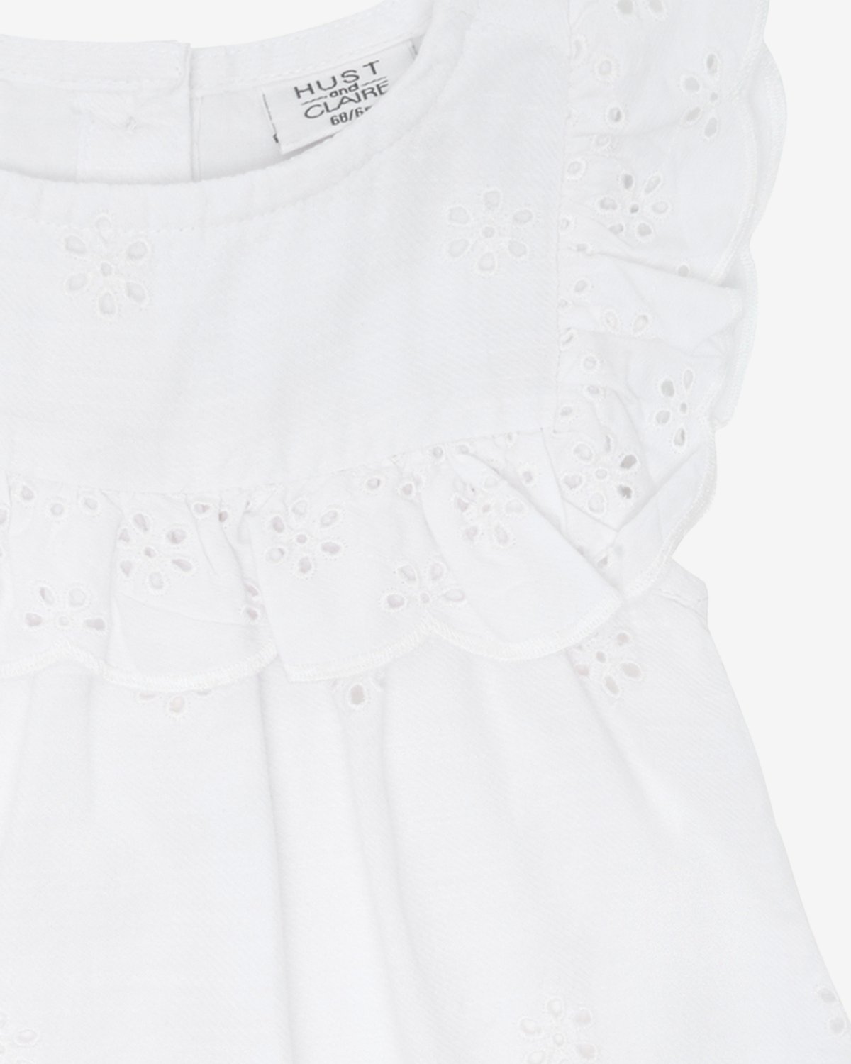 Kjole Baby m/ Broderte Blomster – 100% Bomull | 32188 HCKristi embroidery