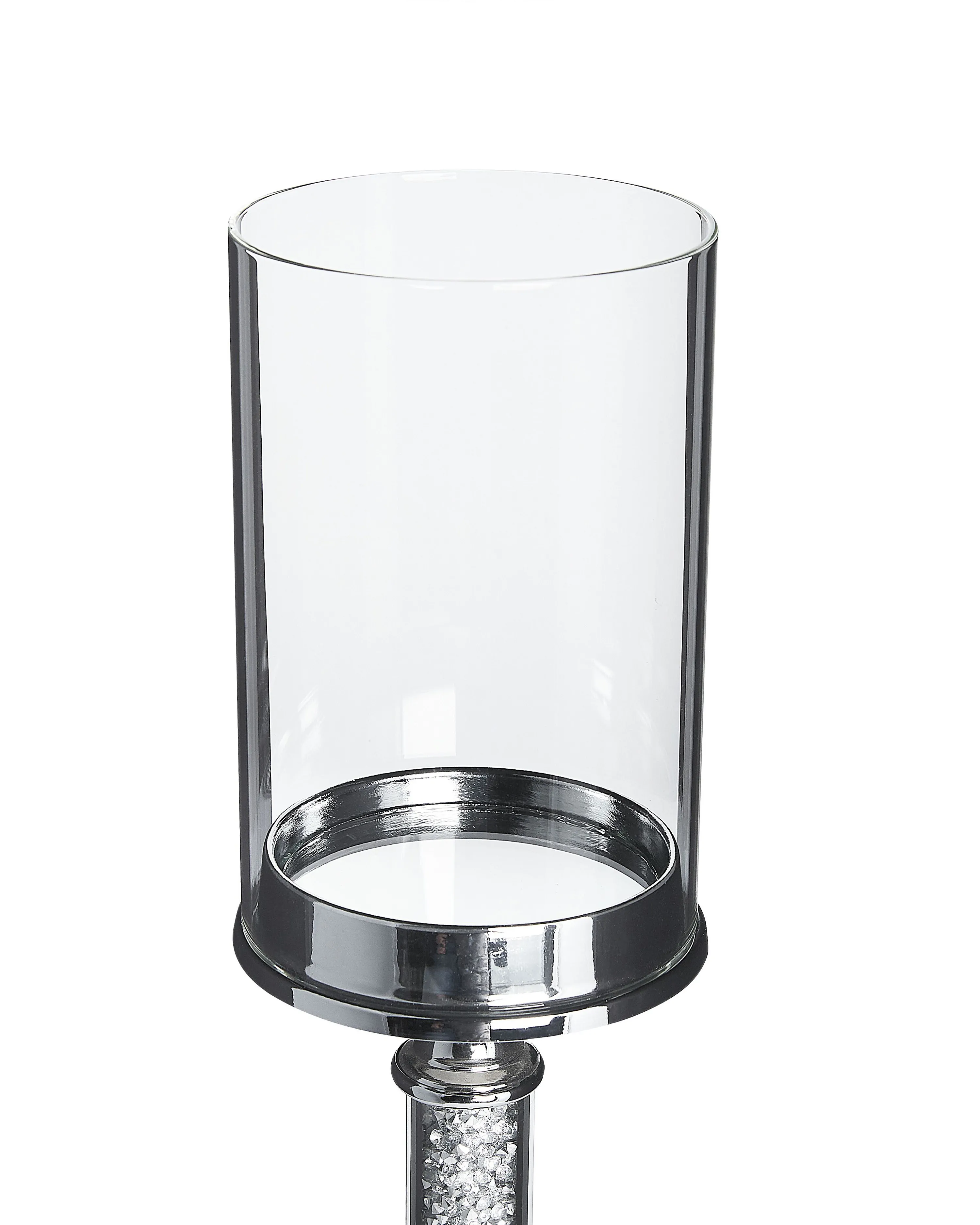 Kaarshouder ABBEVILLE Glas 48 cm Zilver