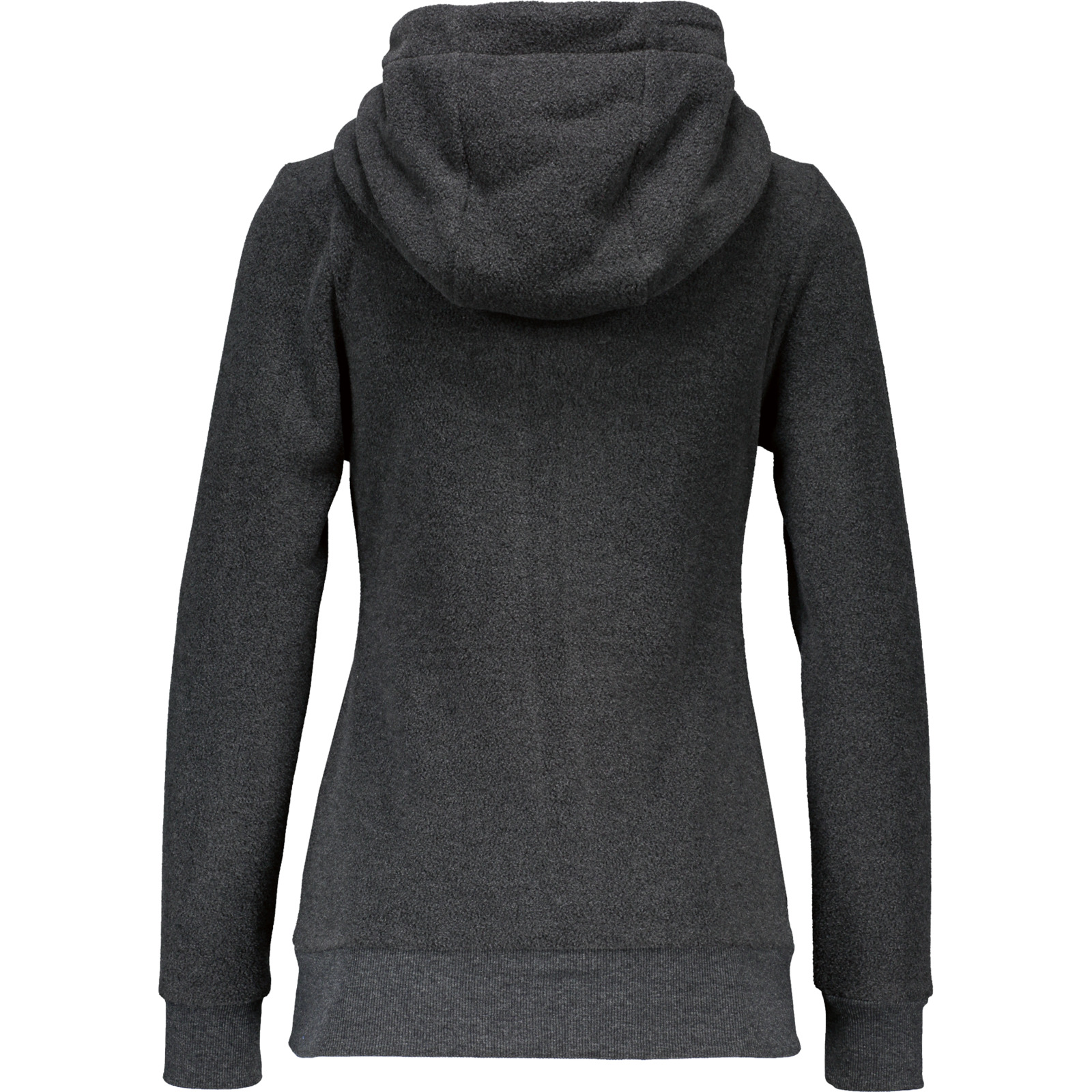 Damen-Polarfleecejacke mit Kapuze L, dunkelgrau