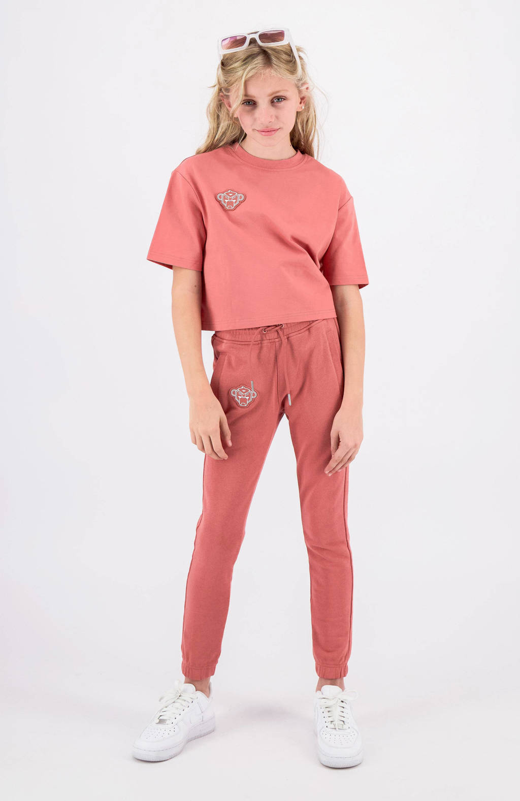 BLACK BANANAS T-shirt met printopdruk zalm