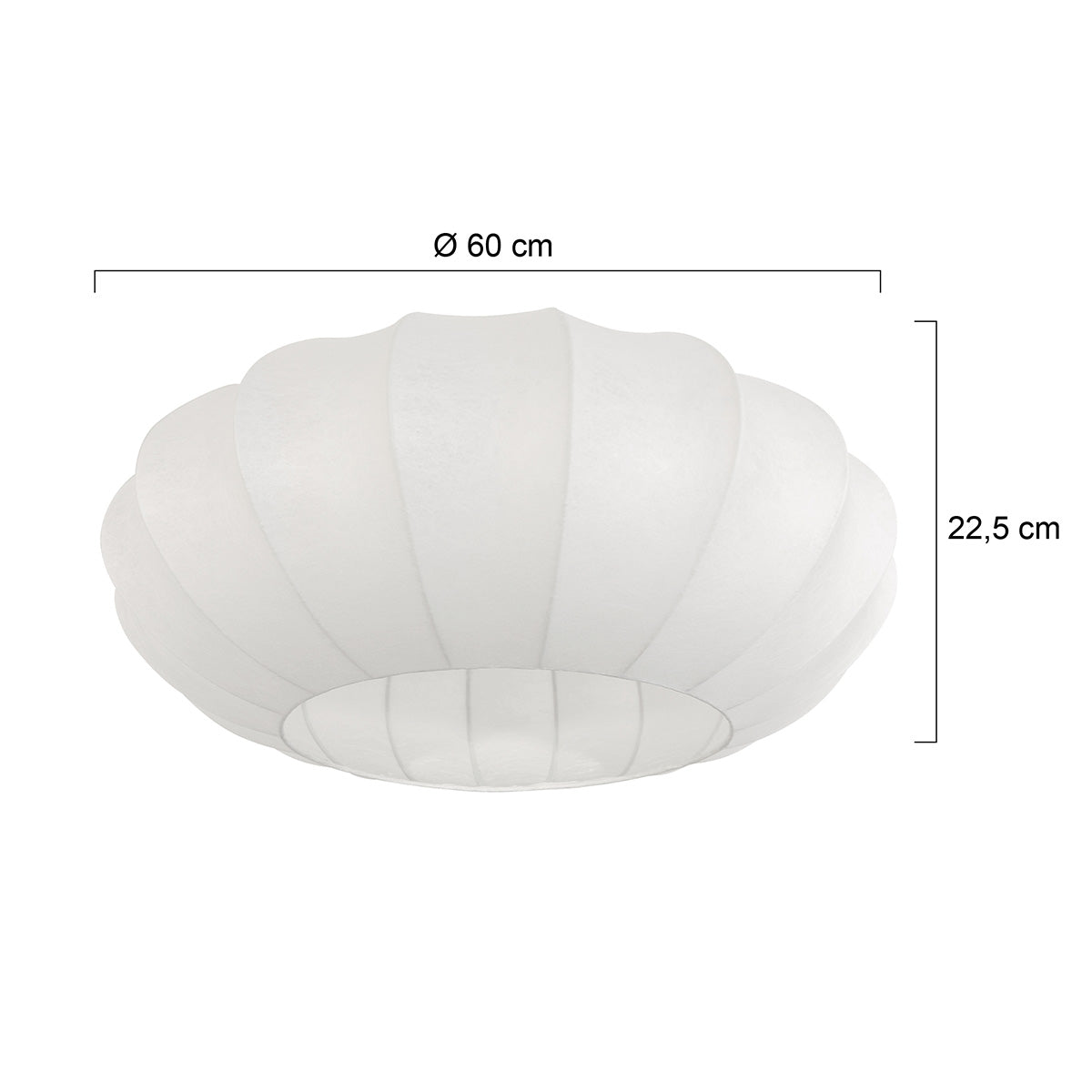 Steinhauer - Lampenkap Wit Zijde - 60x60x22,5cm