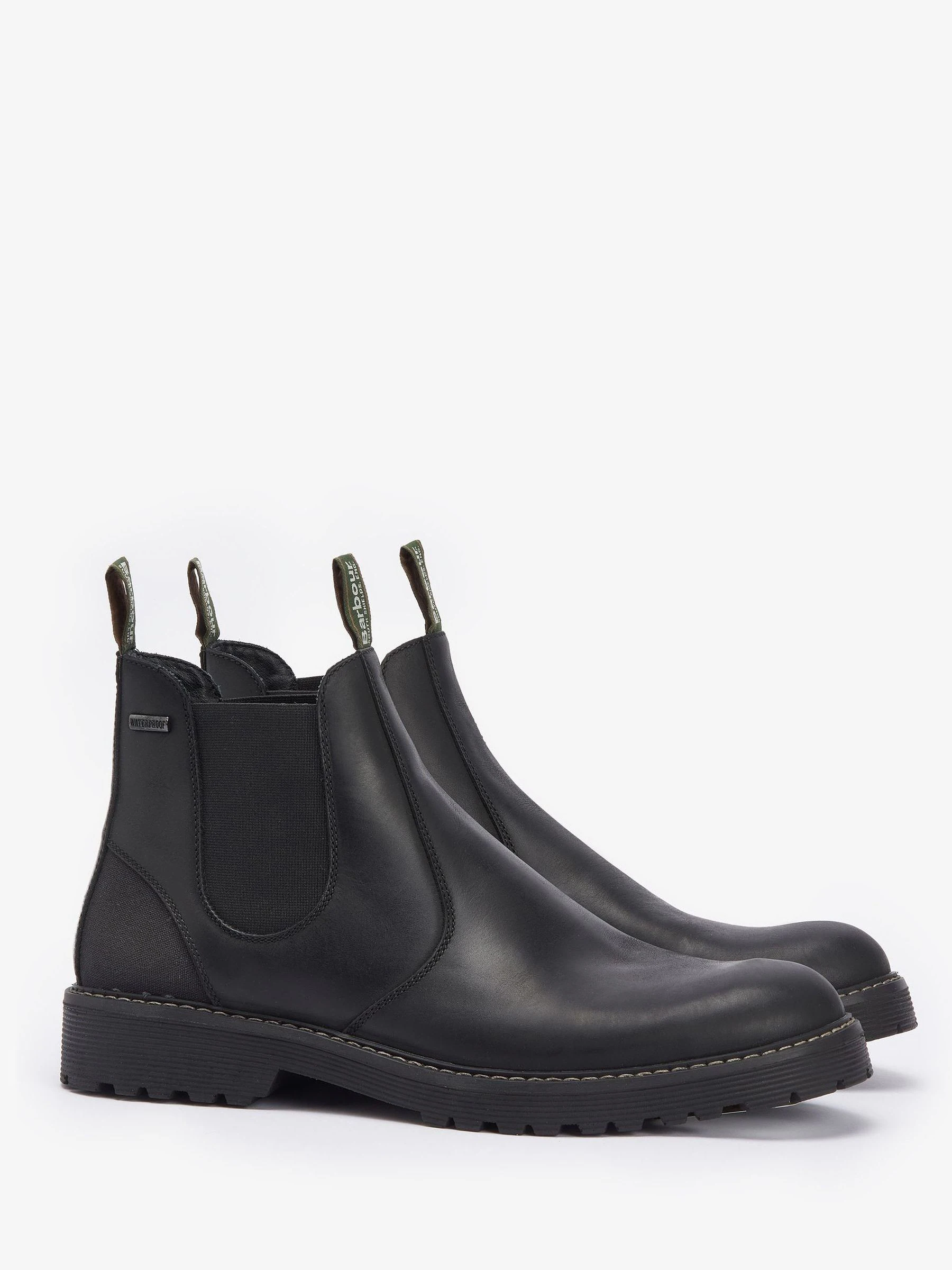 Zwart - Barbour® Patton leren Chelsea boot