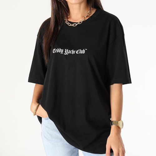 Tee Shirt Oversize Large Femme Art Series Dripping Pink Noir
