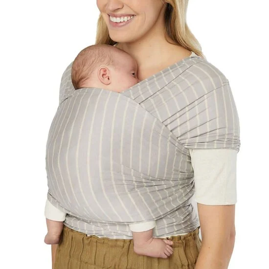 Écharpe de portage Aura lyocell   Gris rayé        de               Ergobaby