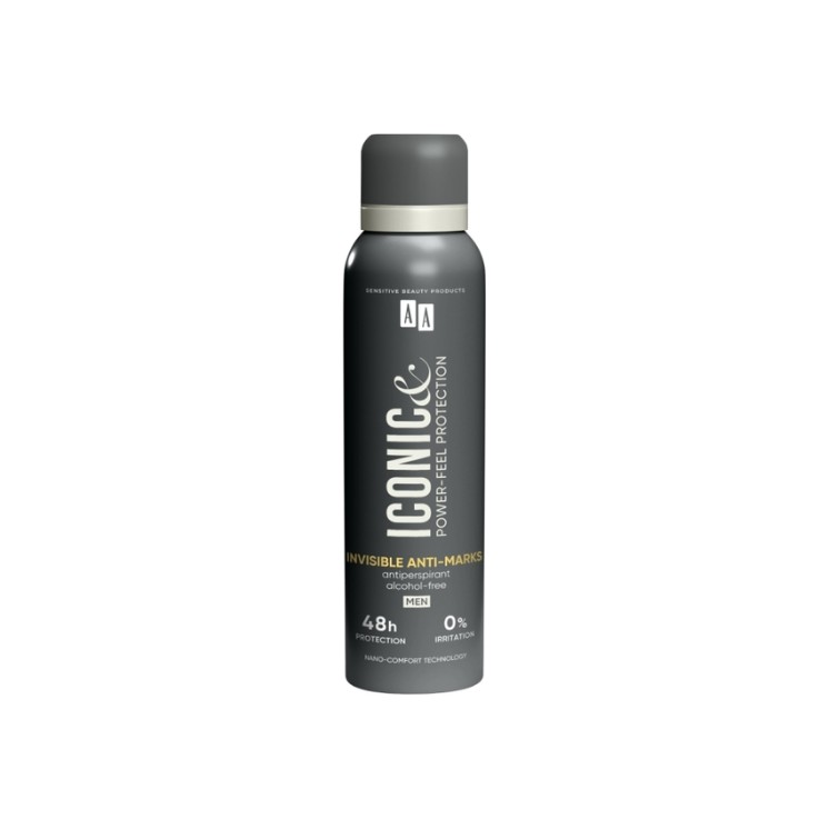 AA Iconic MEN Antyperspirant w sprayu Invisible dla mężczyzn 150 ml