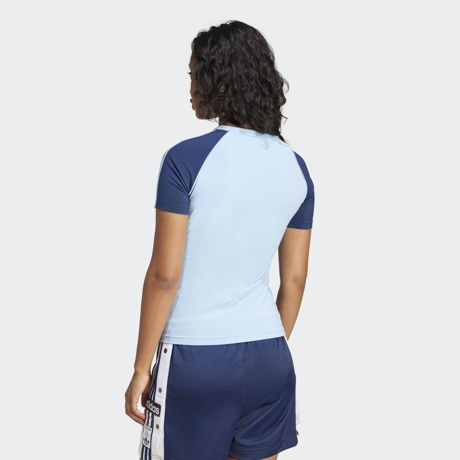 Adidas Original T-shirt slim manches raglan 3 bandes Adicolor