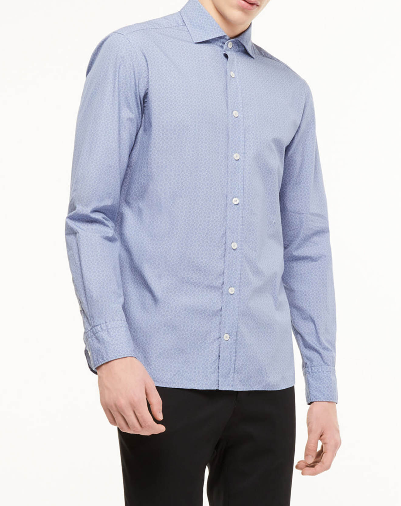 Hackett London Chemise Slim Fit Valise imprimée bleue
