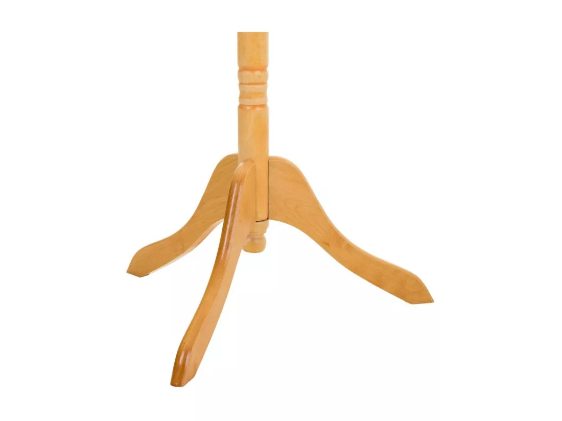 Porte-manteau sur pied en bois couleur miel 44x44x184h