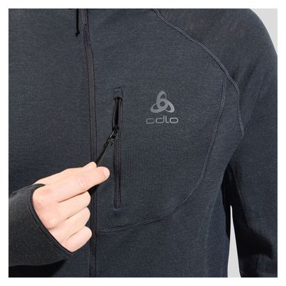 Pull à Capuche Odlo Ascent Performance Wool 125 Noir