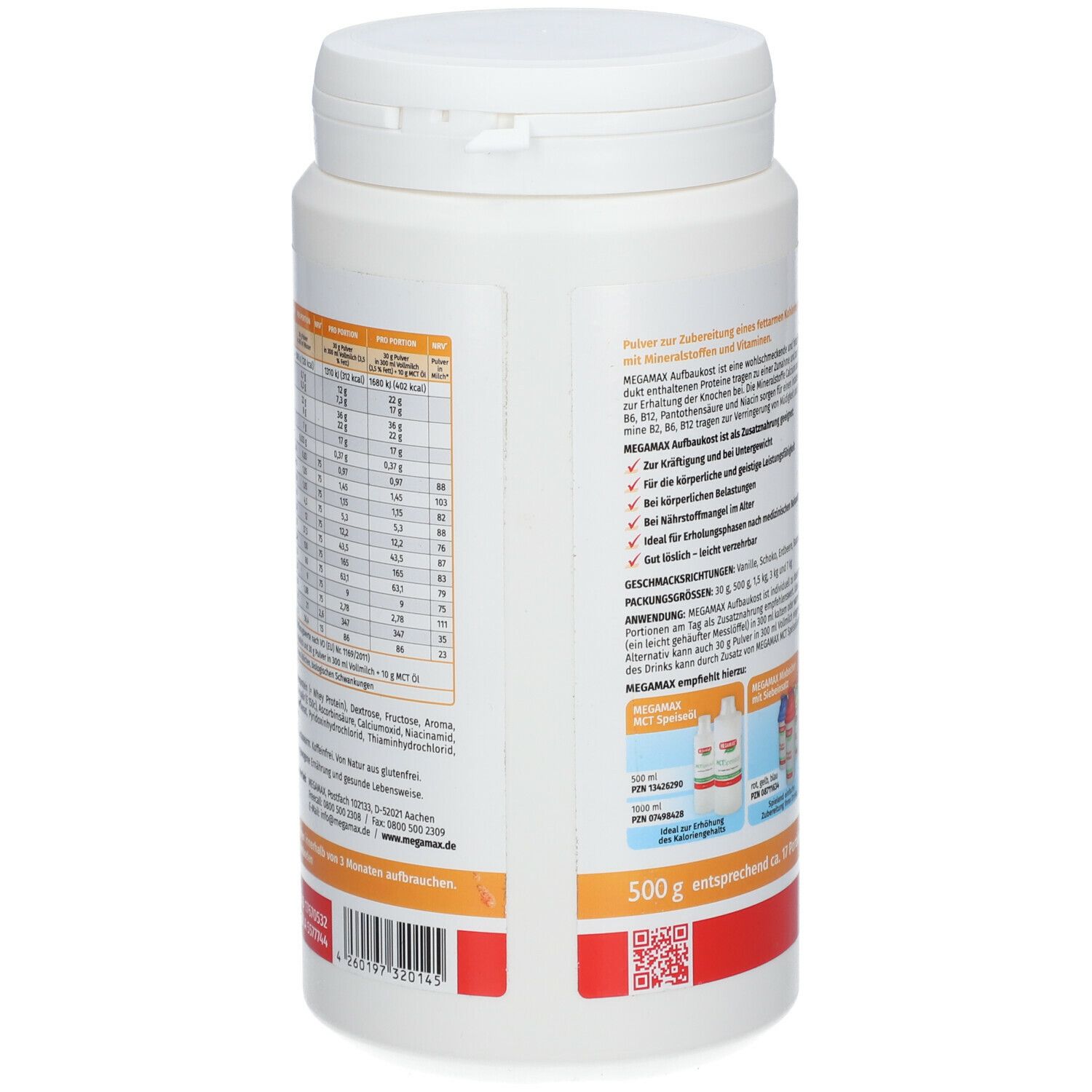 MEGAMAX® Nutrition Aufbaukost Capuccino