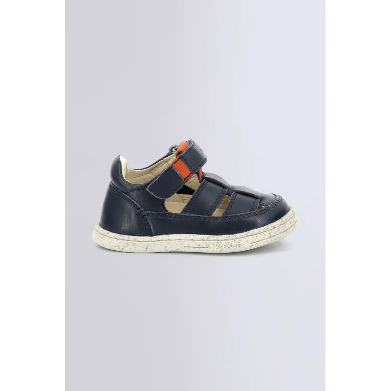 TRACTUS MARINE ORANGE SANDALES Cuir Mixte