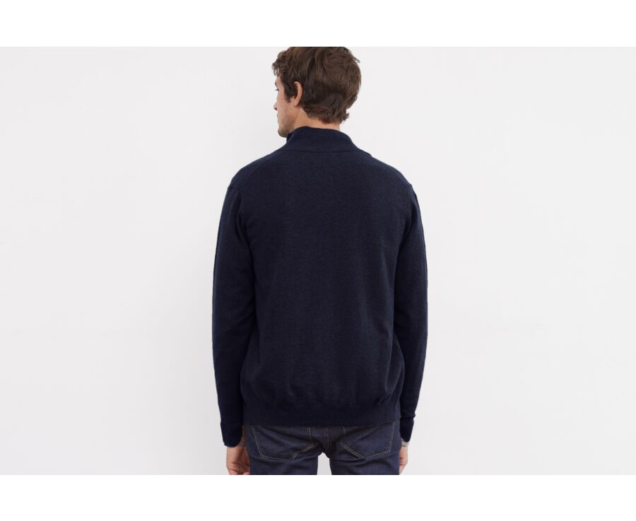 Gilet zippé homme laine Navy - KANTY