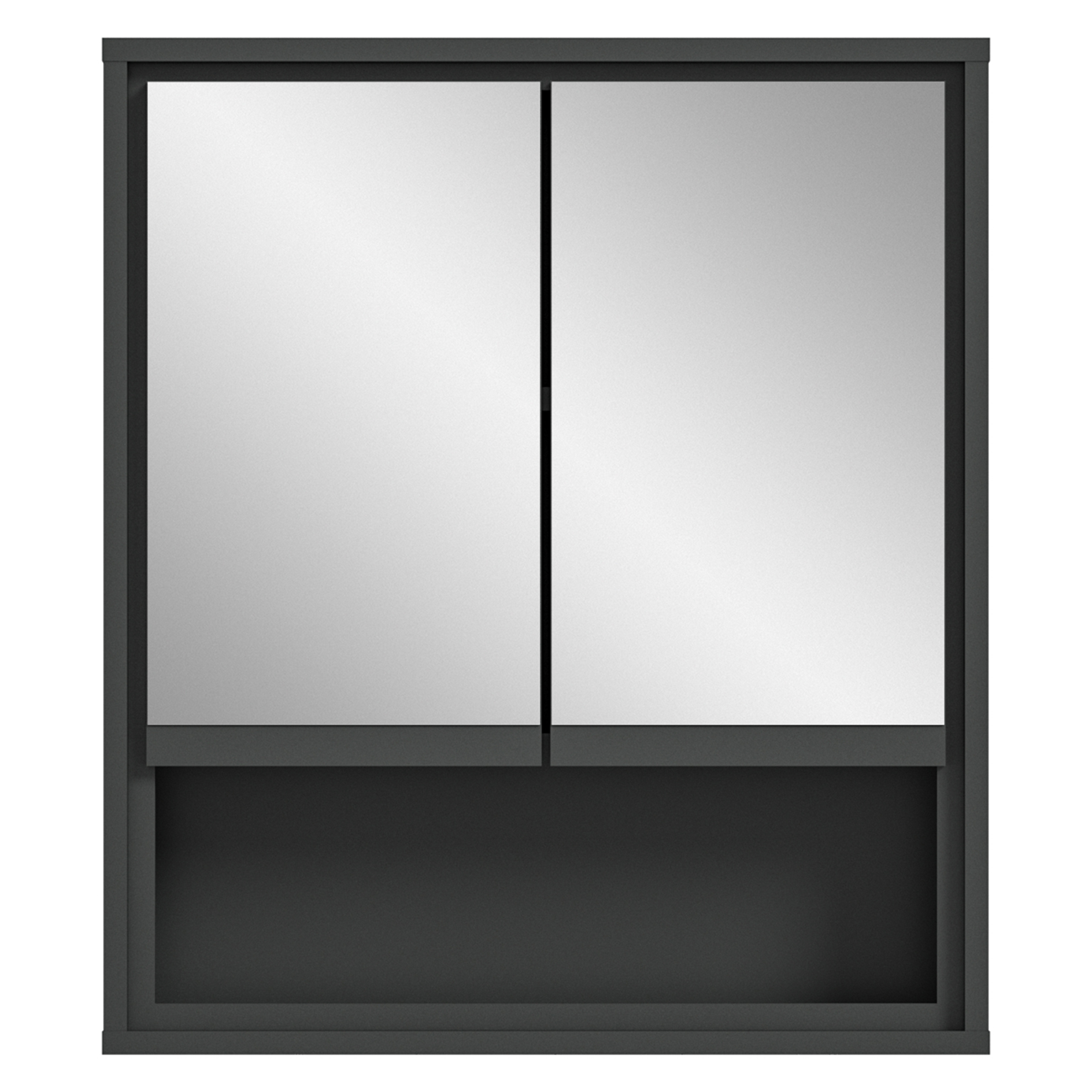 Spiegelschrank JARU - anthrazit - 60 cm breit