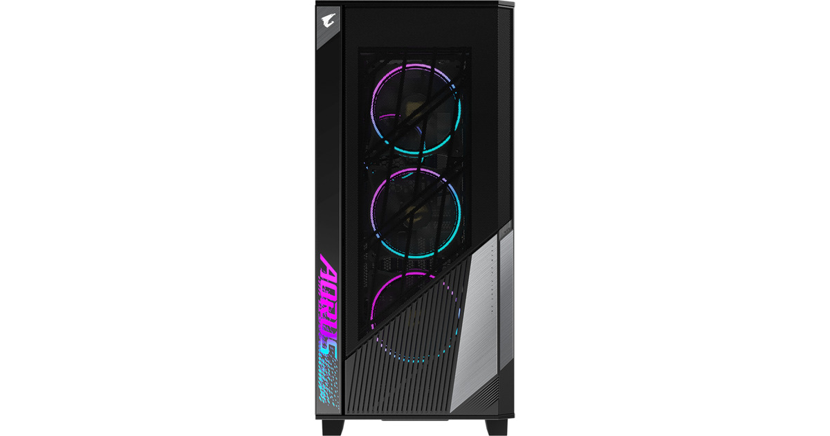 GIGABYTEAORUS C500 Glass midi tower behuizing  (Zwart | 2x USB-A | 1x USB-C | RGB | Tempered Glass)