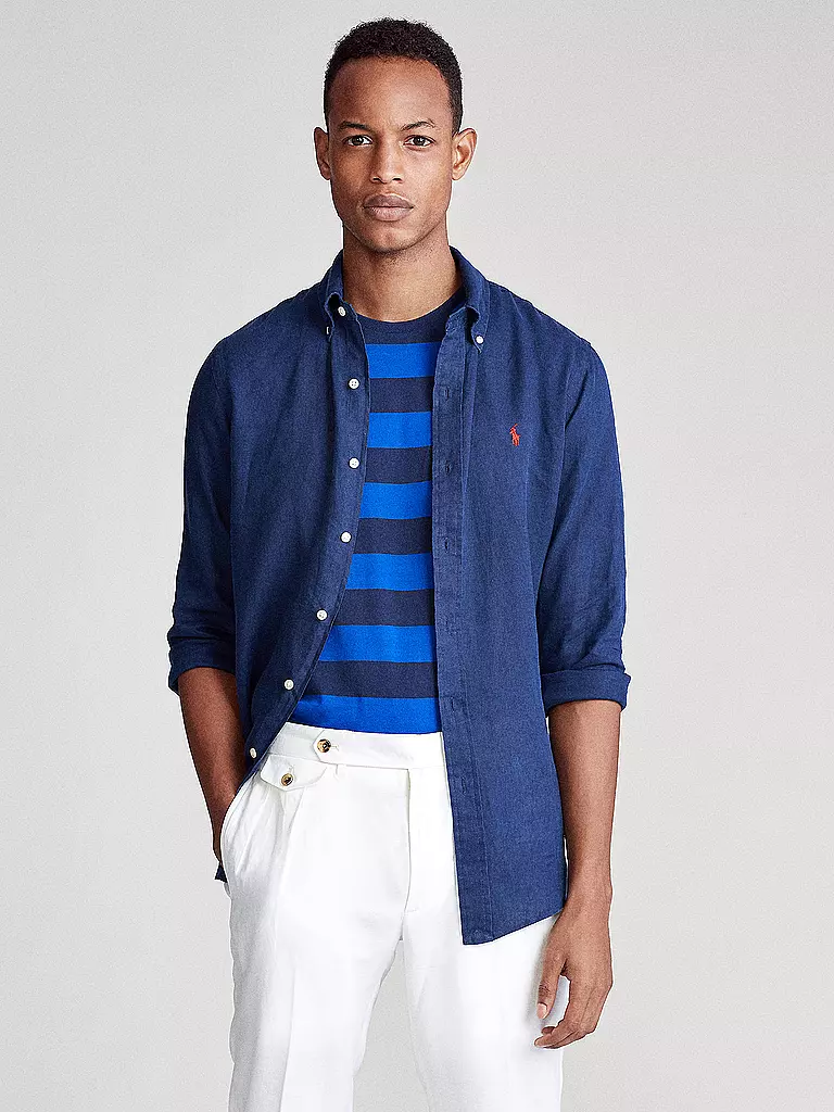 POLO RALPH LAUREN Leinenhemd dunkelblau