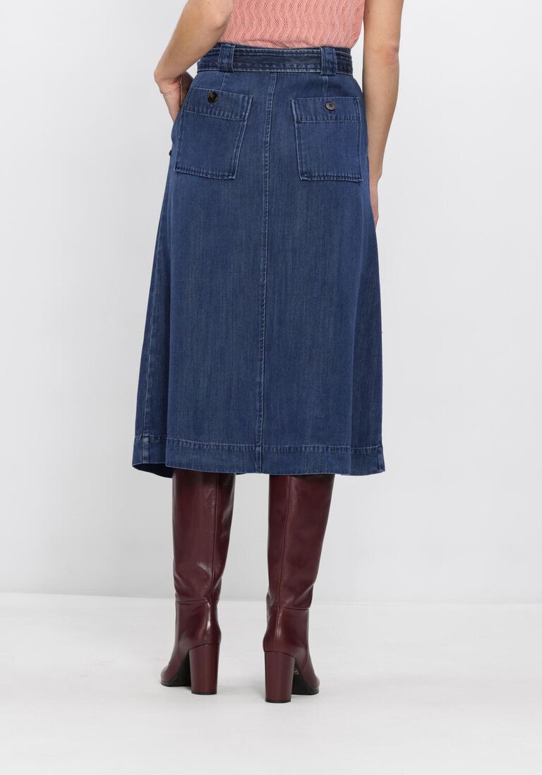 blauwe mos mosh midirok mmkoda dinem skirt