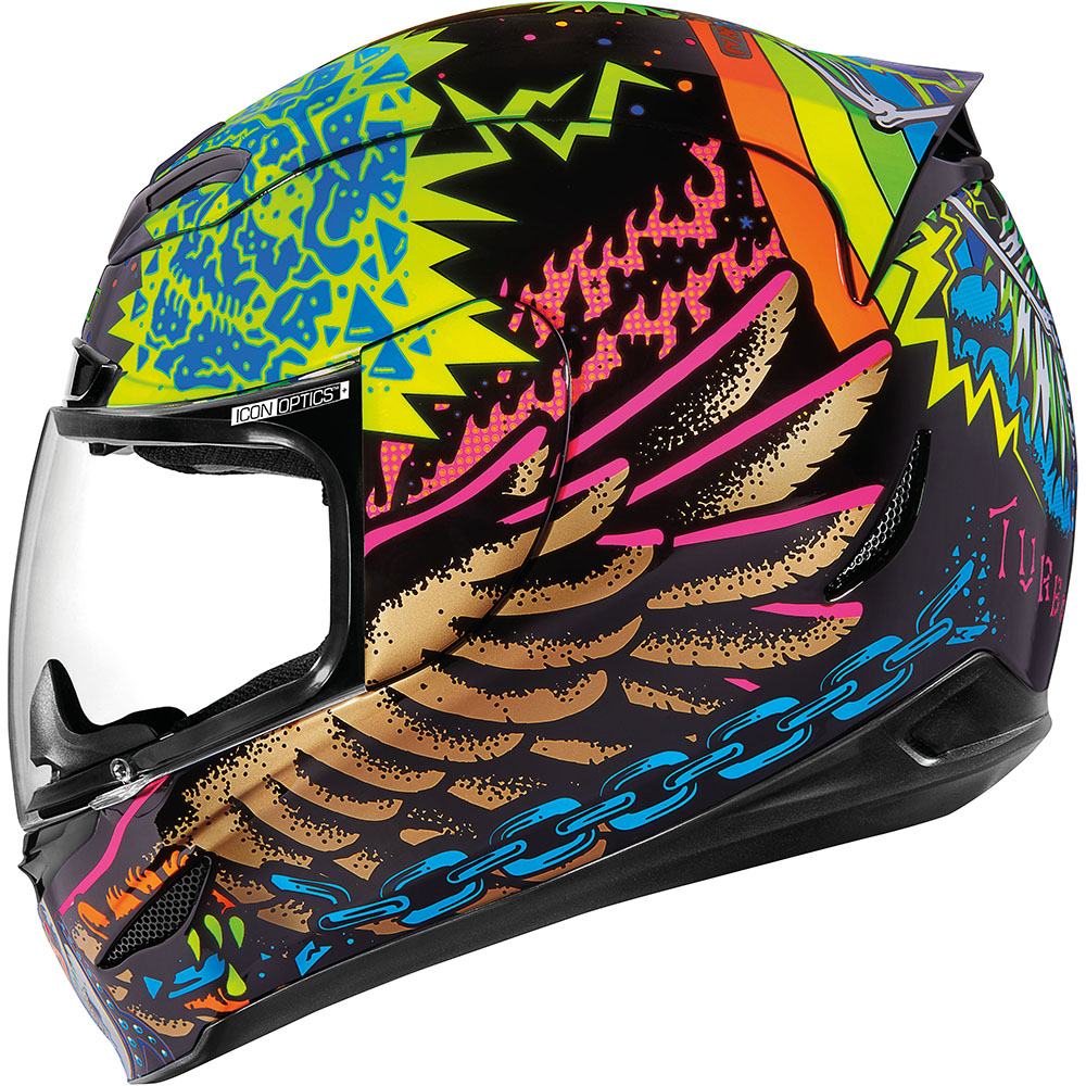 Icon - Casque Airmada TL - Fluorescent Noir / Multicolore