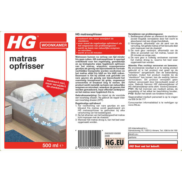 HG matrasopfrisser 500 ml