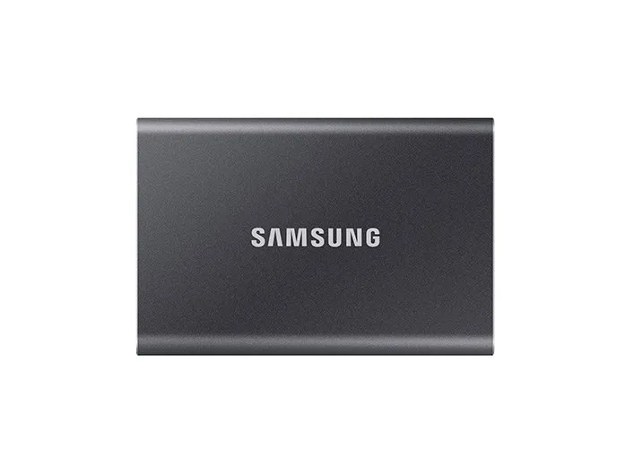 Samsung T7 MU-PC2T0T - SSD - krypteret - 2 TB - ekstern (bærbar) - USB 3.2 Gen 2 (USB-C stikforbindelse) - 256-bit AES - titan grå