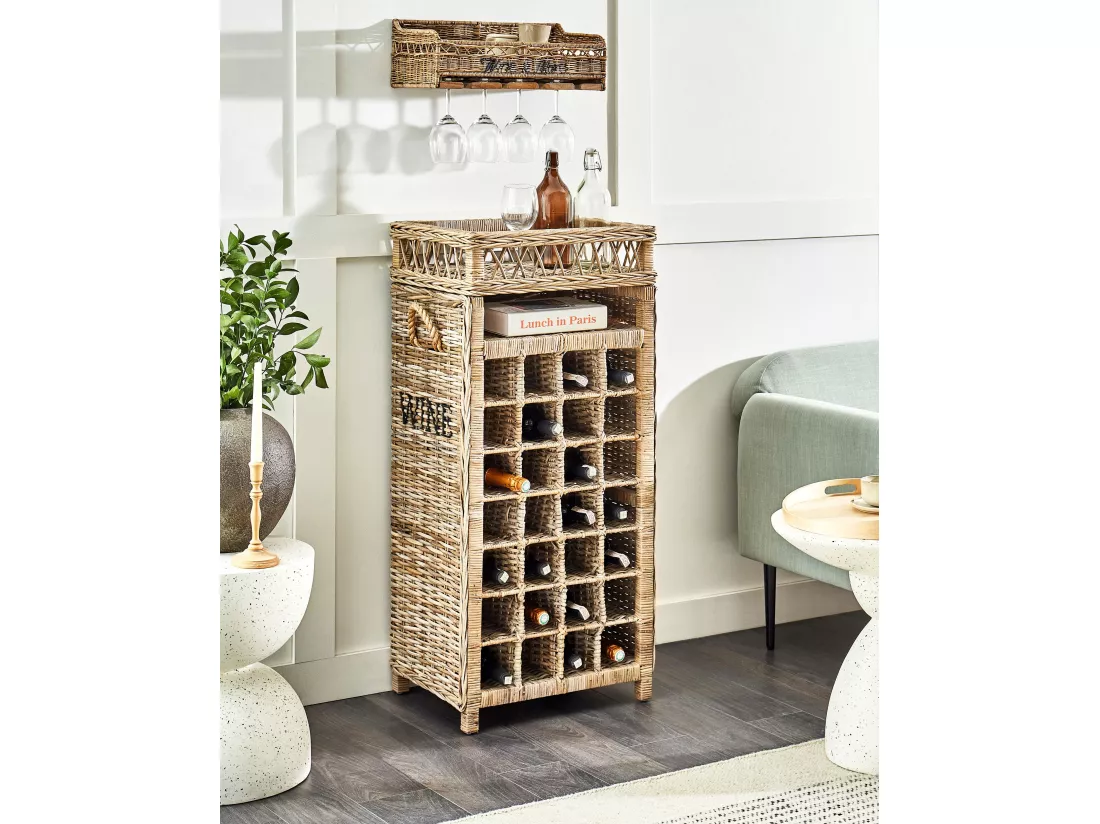 Porte-bouteille BASIRA Rotin 112 cm Naturel
