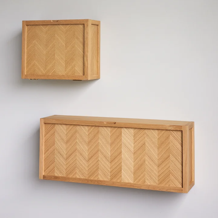 Hübsch Interior - Herringbone Schuhschrank, Eiche natur