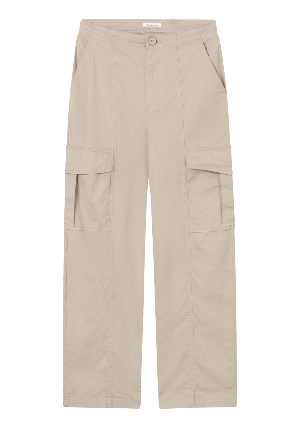 Knowledge Cotton Apparel Damenhose Cargo Twill Pants Light Feather Gray