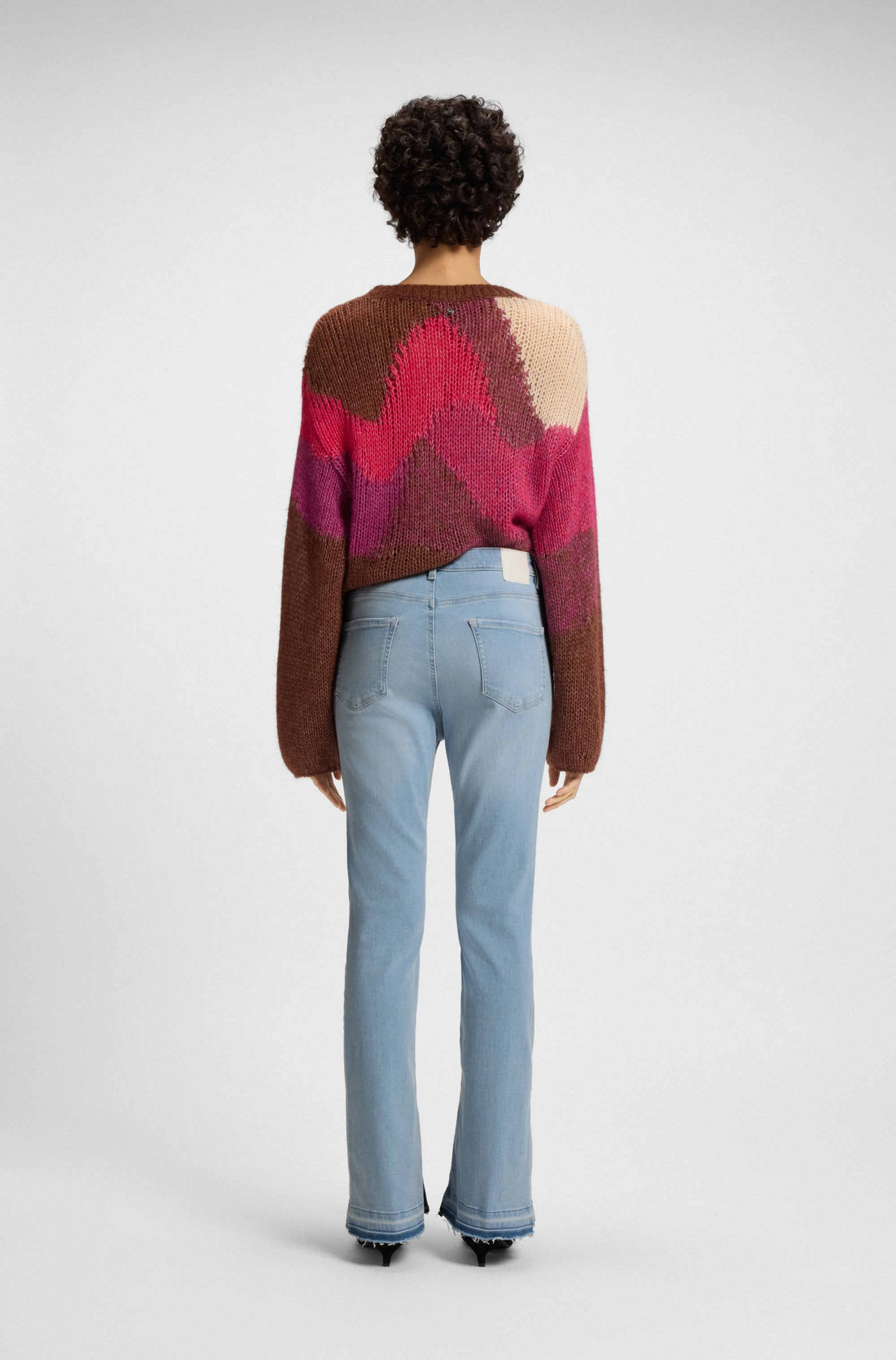 BOSS ORANGE Bootcut-Jeans »Rosa High Rise Bootcut Premium Damenmode« BOSS ORANGE DENIM,  knöchelfrei