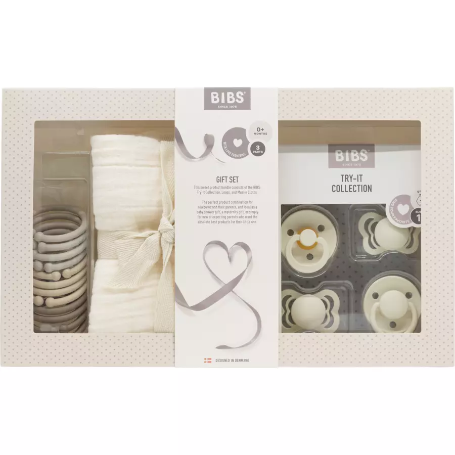 BIBS® Geschenkset für Neugeborene Ivory
