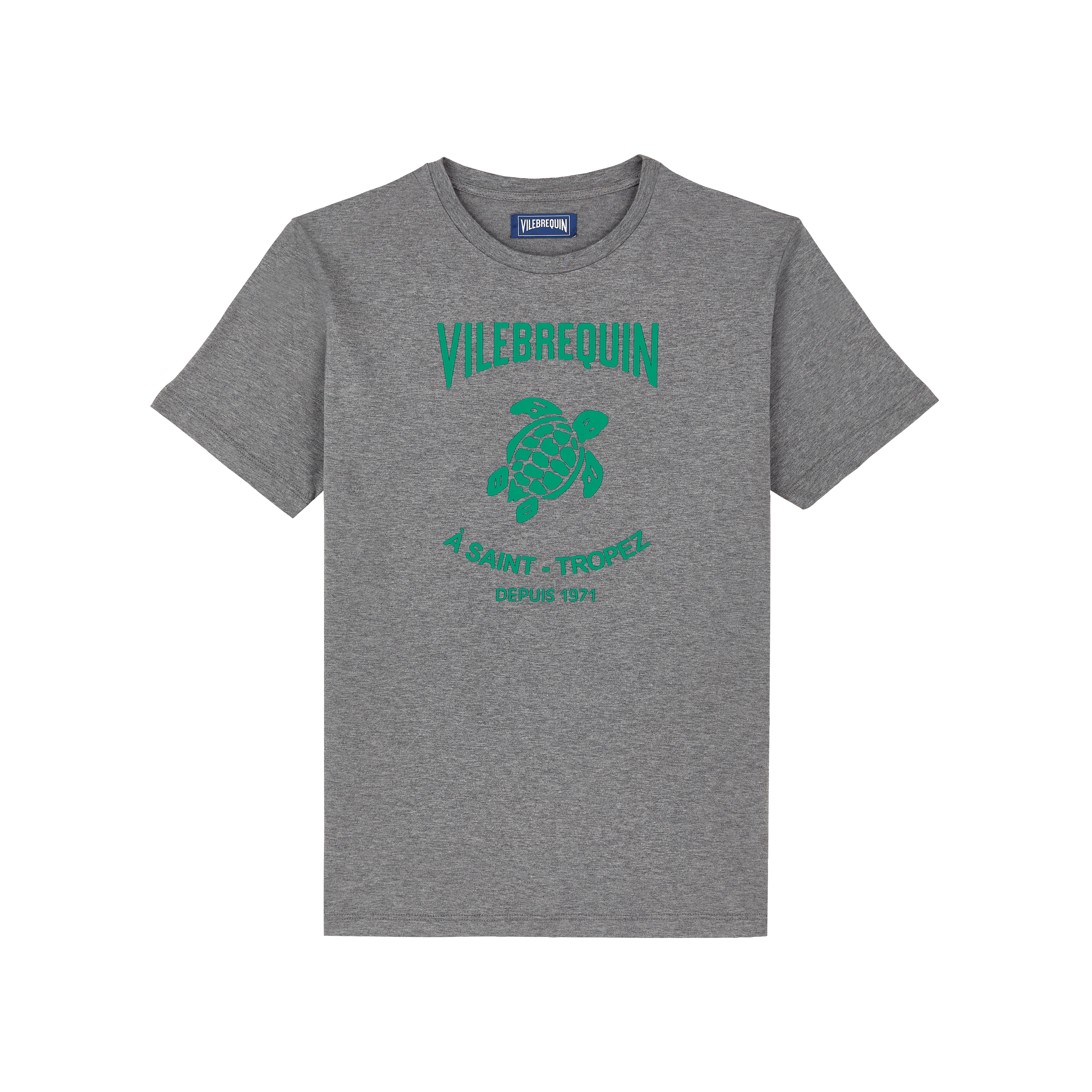 T-shirt Coton Homme Logo Texture Gomme