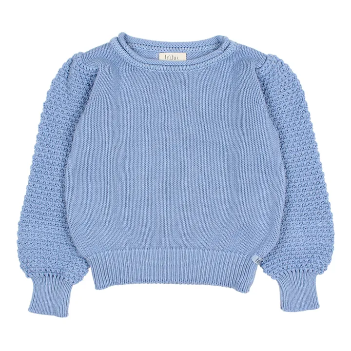 Búho Pull Maille Coton Bio | Bleu