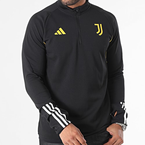 Maillot Manches Longues A Bandes Juventus HZ5052 Noir
