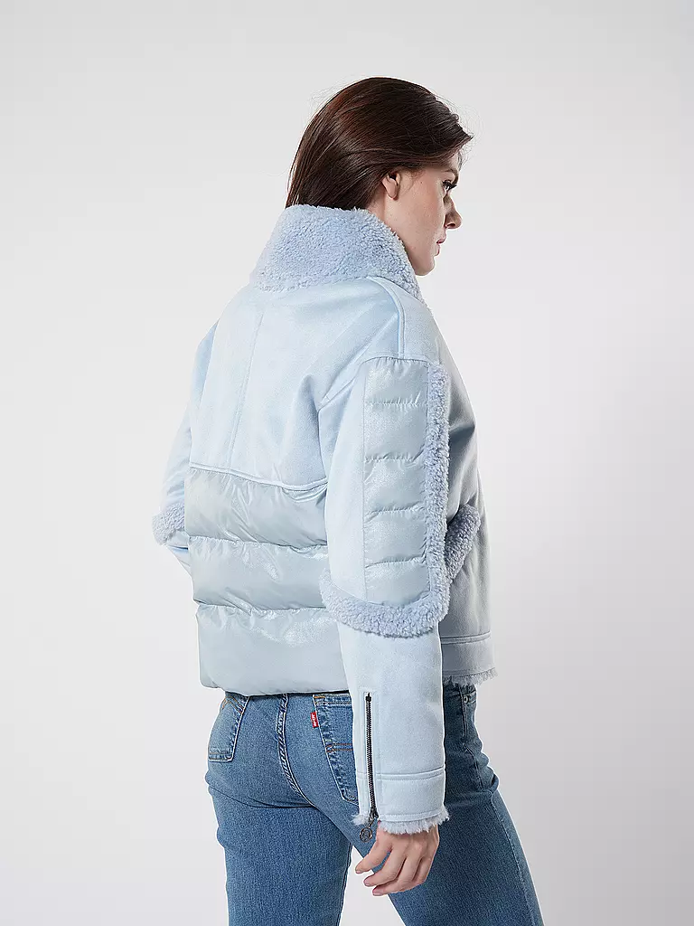 SPORTALM Jacke in Felloptik hellblau