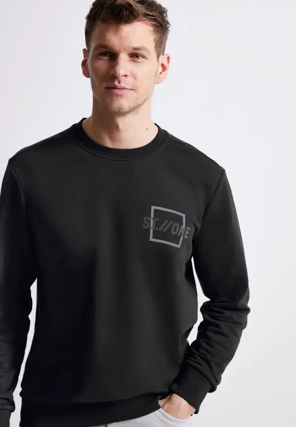 Sweatshirt mit Logoprint - Black