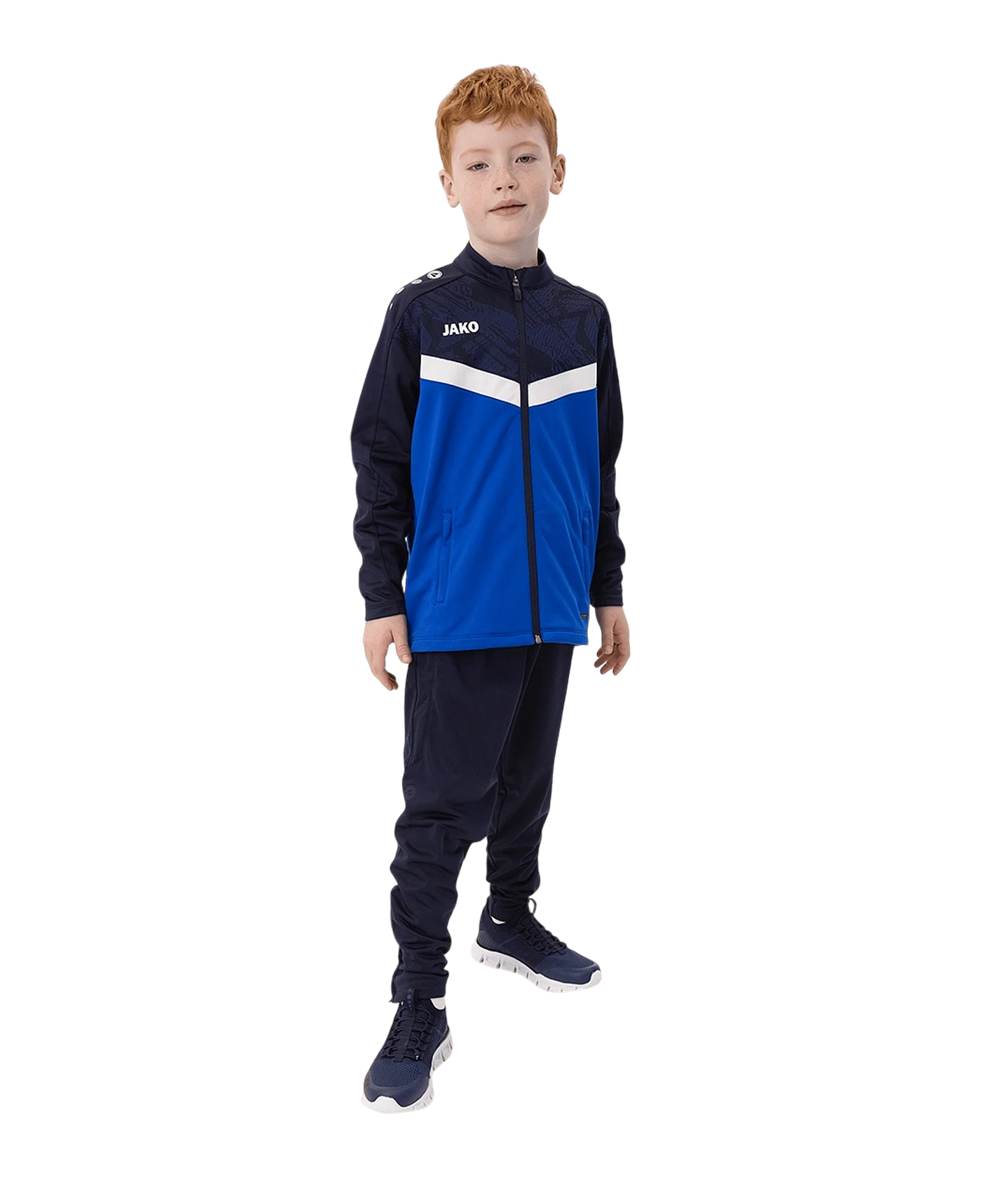 JAKO Iconic Polyesterjacke Kids Blau F403