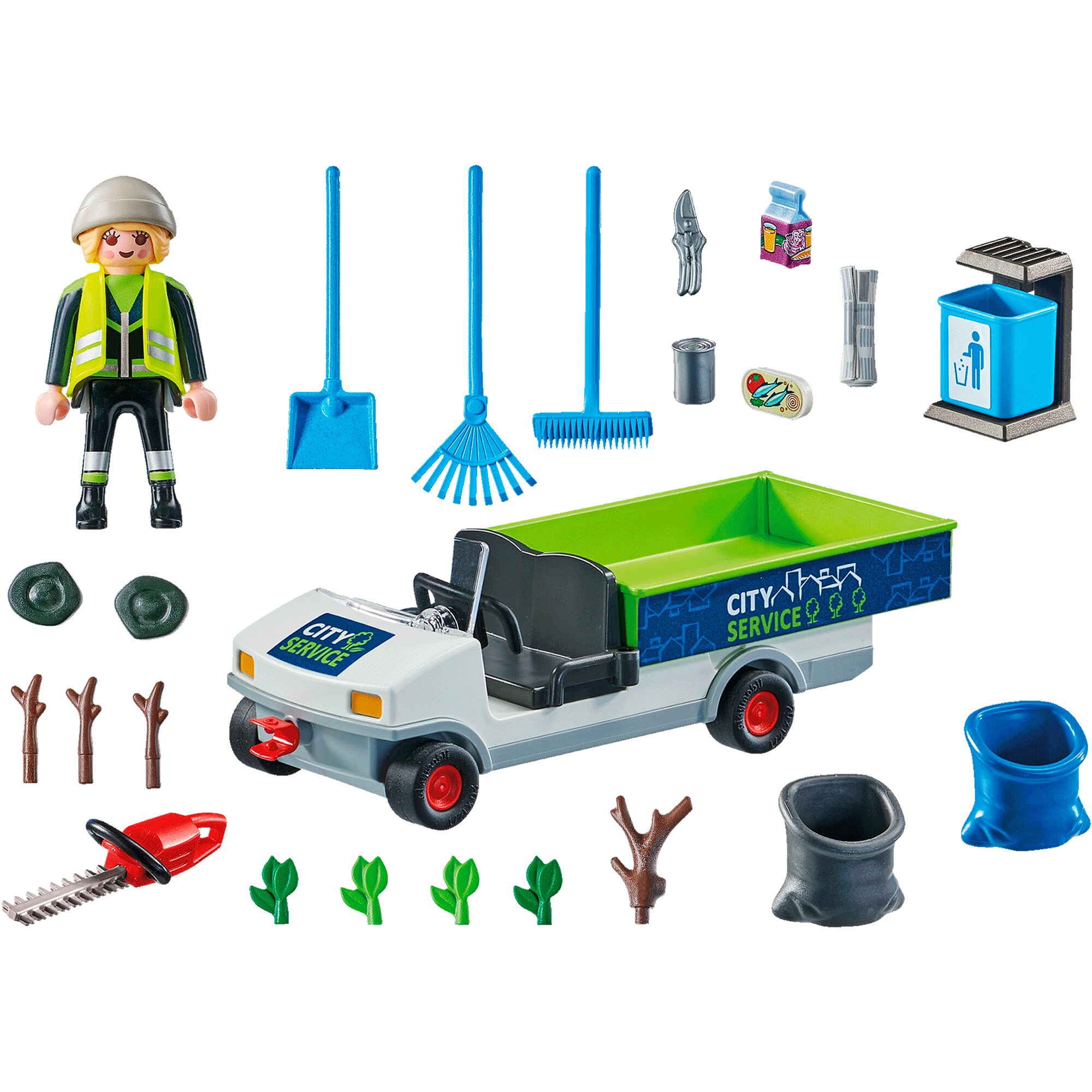 PLAYMOBIL Konstruktionsspielzeug City Action Stadtreinigung mit E-Fahrzeug