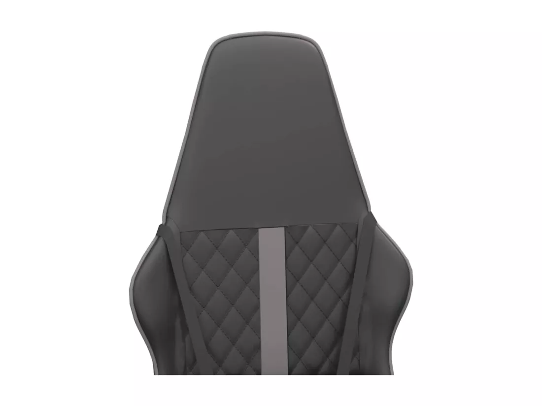 Chaise de jeu de massage gris et noir similicuir