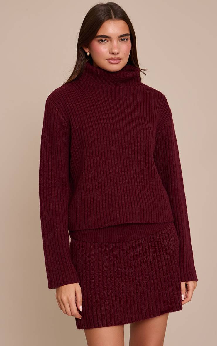 Cerise Mini Jupe Plissée En Maille