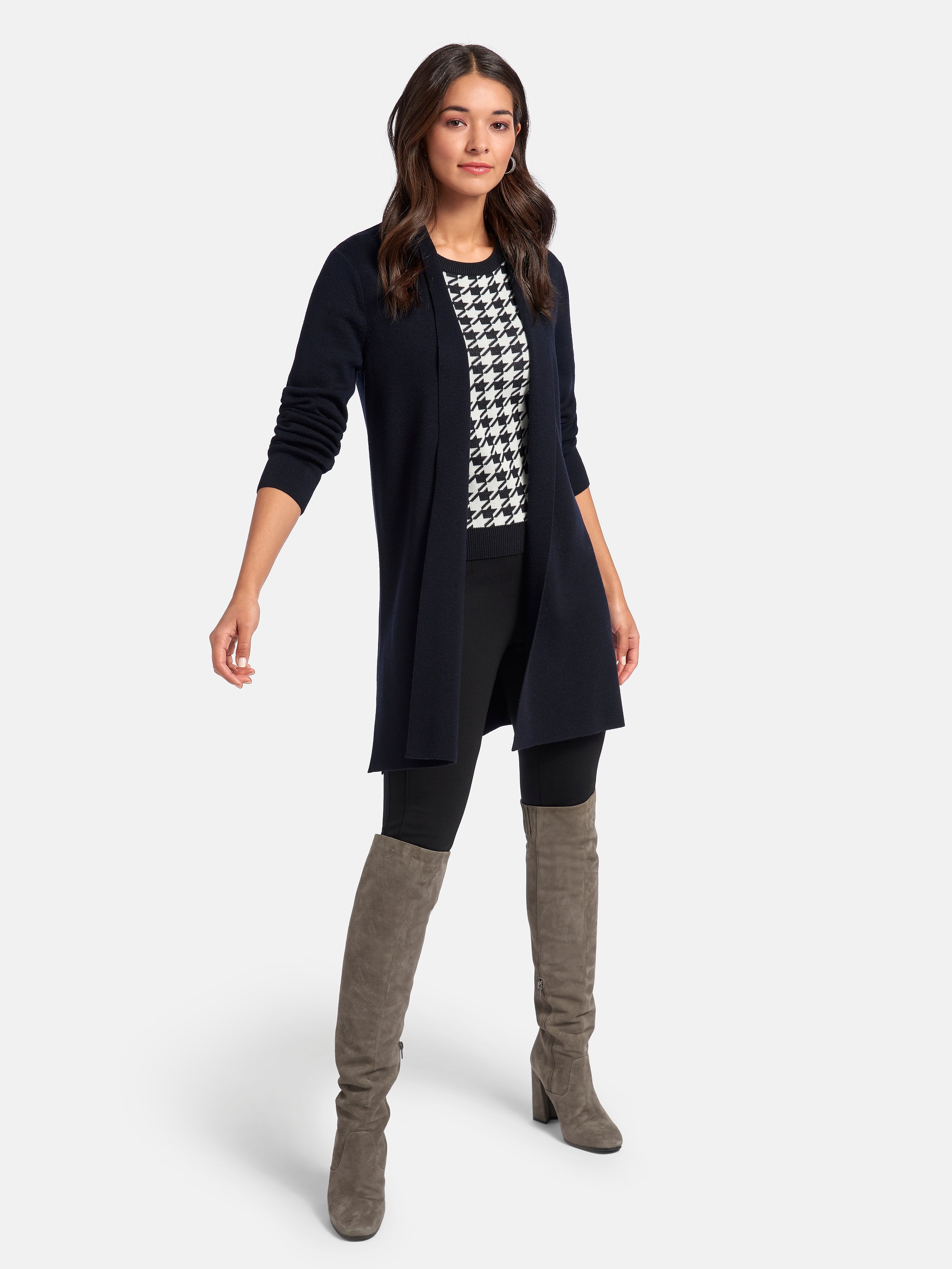 Long-Strickjacke