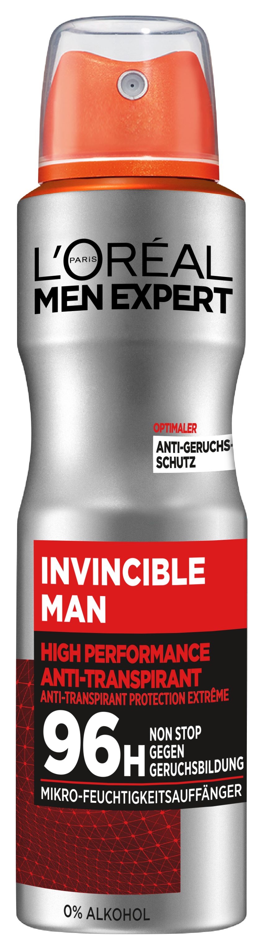 L'OREAL PARIS Deo Invincible Man 96H Spray Spr 150 ml