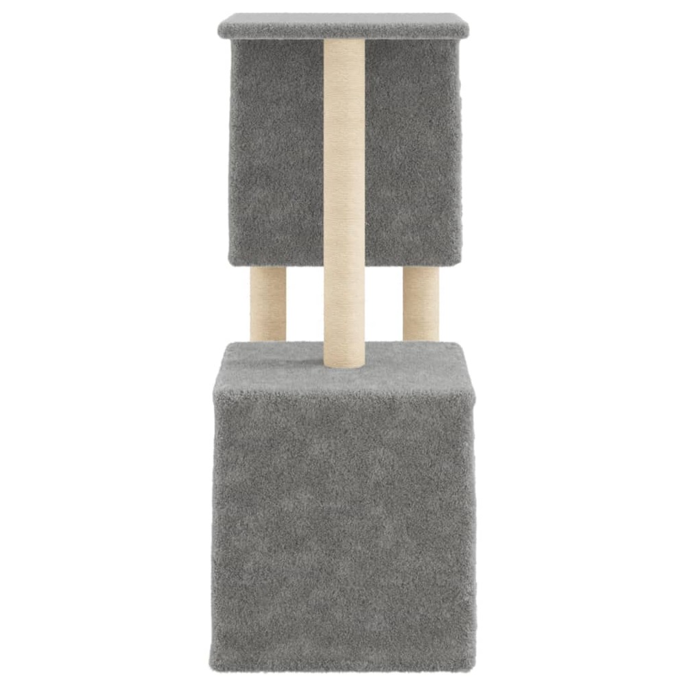 Arbre à chat avec griffoirs en sisal gris clair 86 cm