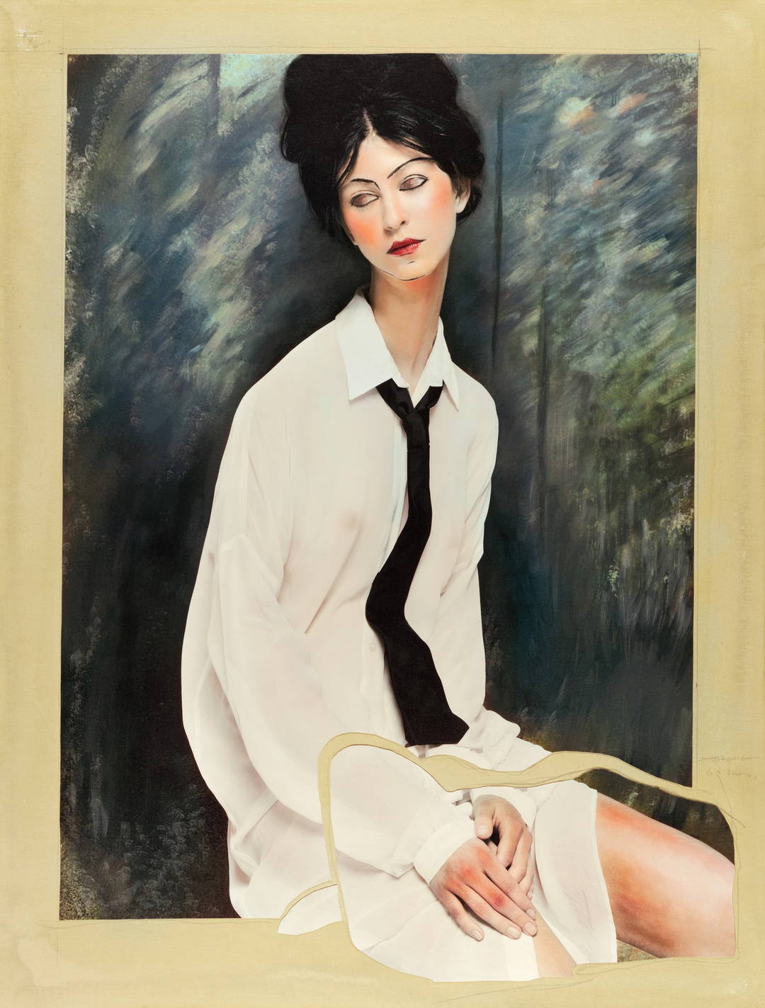 Women I (after Modigliani) by Efren Isaza - Limited Edition. Edition of: 150. Signed.