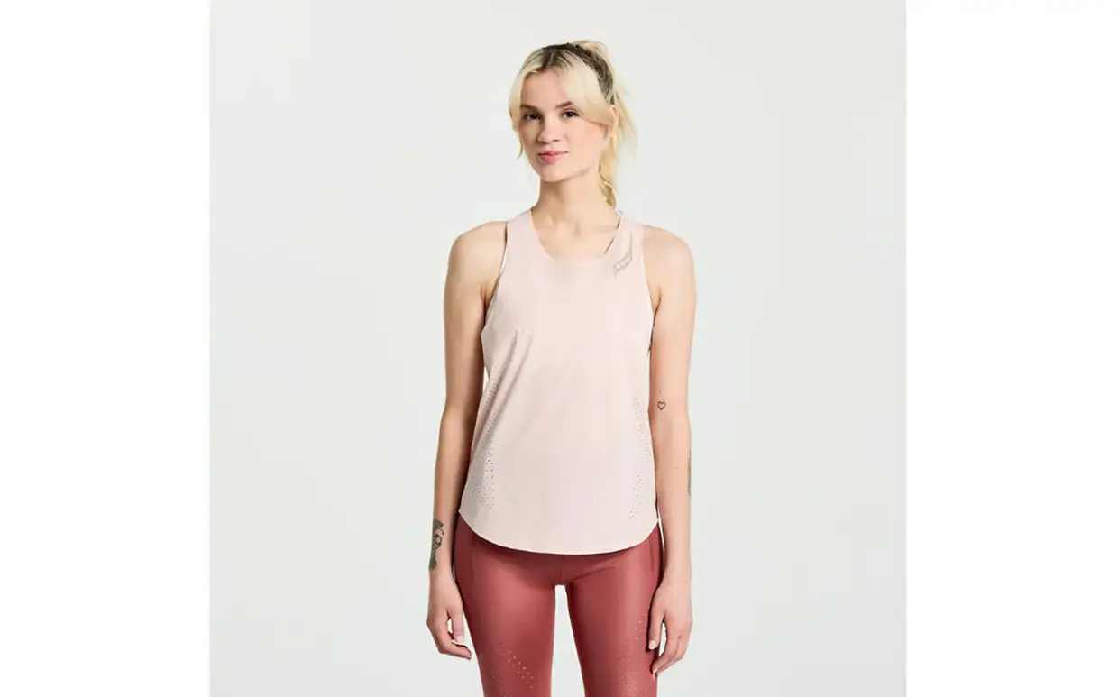 Saucony Pinnacle Hardloopshirt Zonder Mouwen Roze Dames