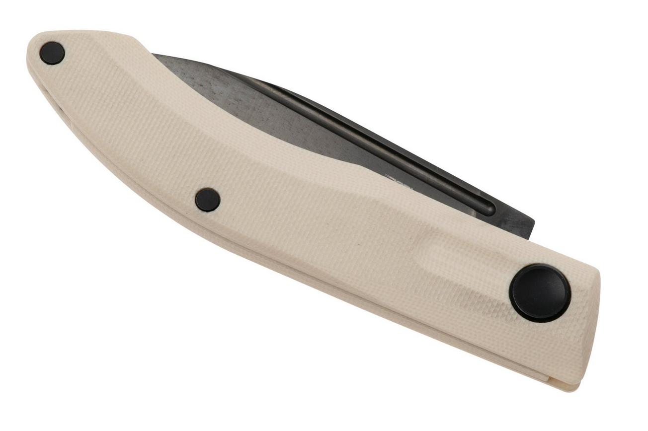 Real Steel Stella Lux 7041Z2, K110 DLC Coating, Ivory G10, slipjoint zakmes