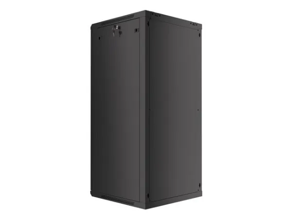 Lanberg - Rack kabinet - vægmonterbar - sort, RAL 9004 - 27U - 19