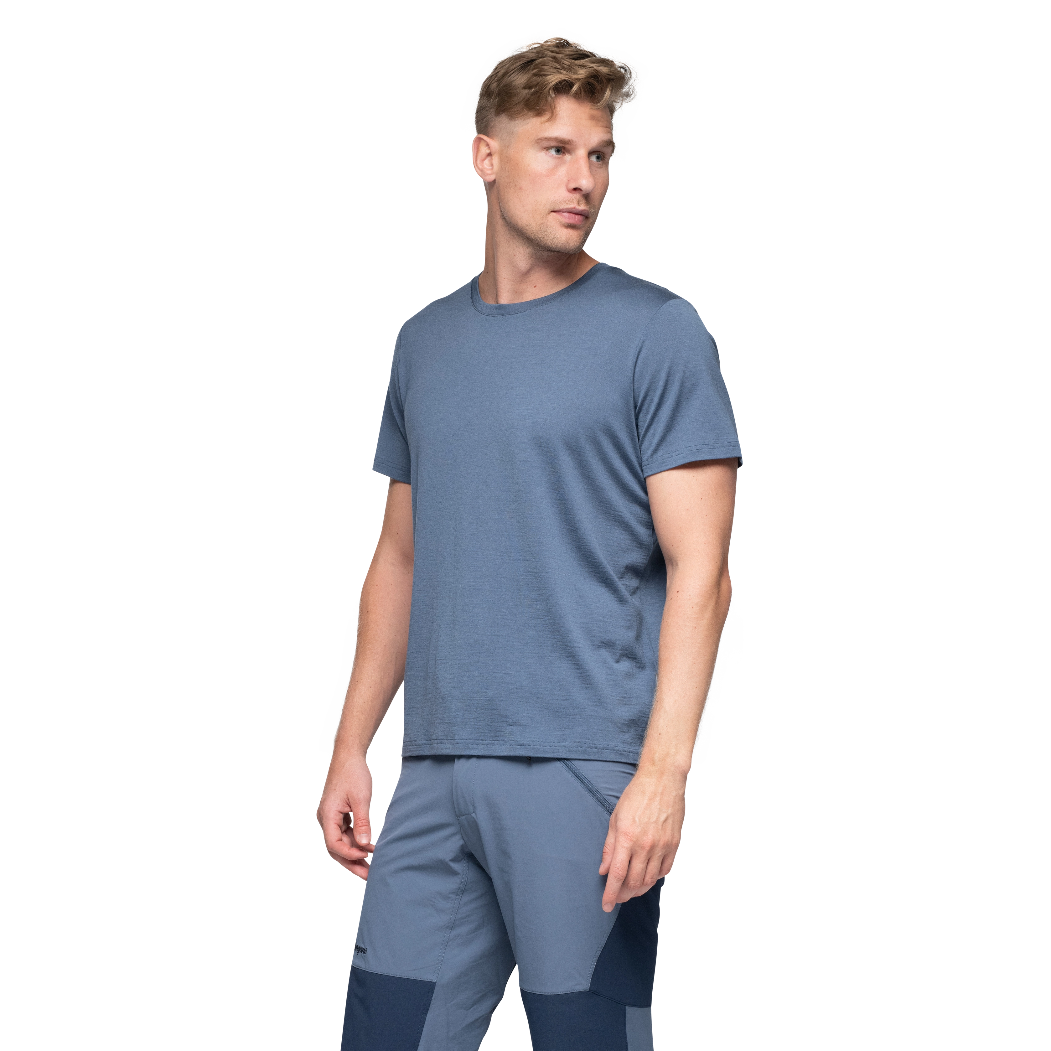 Vaagaa Adventure Merino Tee Men Granite Blue