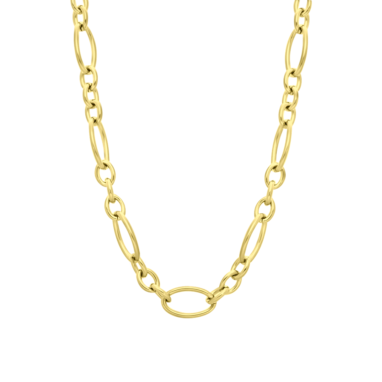 Gerecycled stalen 18 karaat goldplated ketting Madeleine