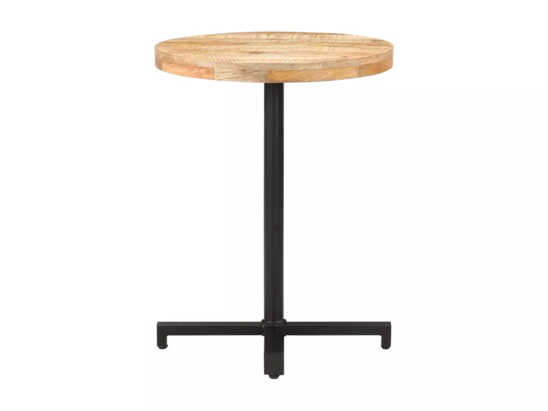 Table de bistro Ronde Ø60x75 cm Bois de manguier brut