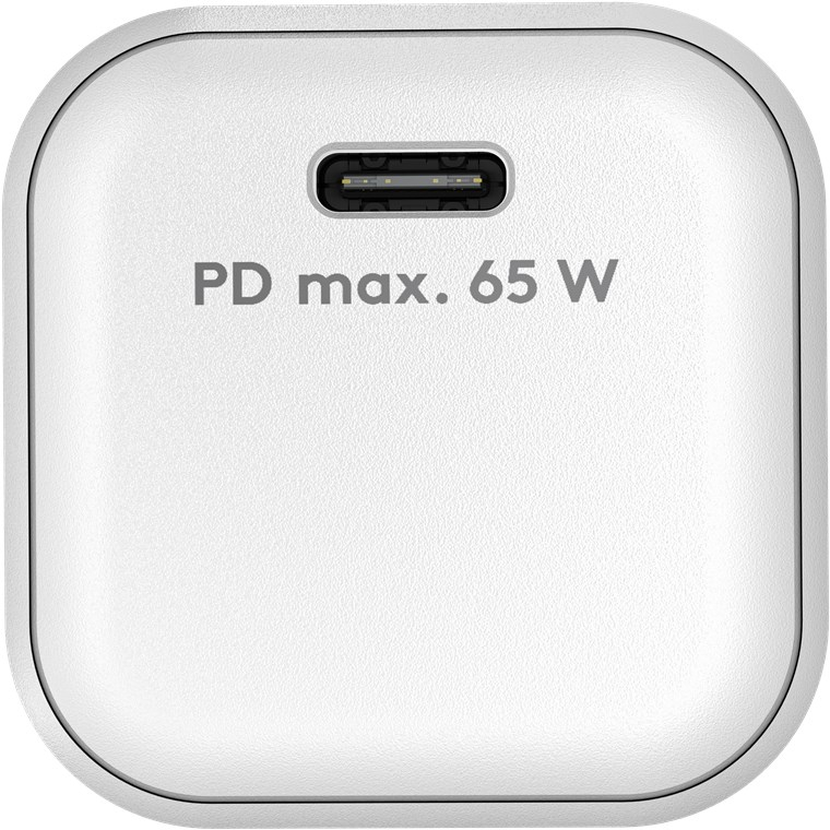 (65W/3A) Nano USB C GaN Ladegerät Netzteil Power Delivery (65370) - Weiss